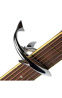 Guitar Capo for Acoustic and Electric Guitars, Creative Capo Zinc Alloy Guitar Capo for Ukulele, Electric And Acoustic Guitars (Black)
