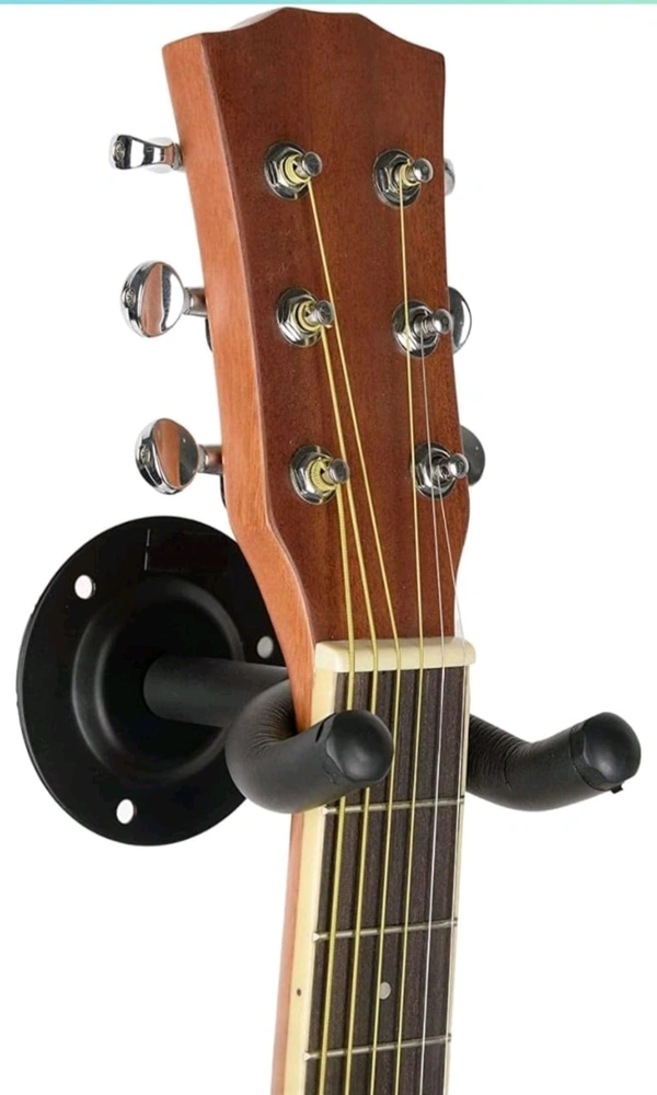 Flare Universal Wall Mount Guitar Hanger, Guitar Display Bracket Hanger Hook Holder Stand for Bass Electric Acoustic Guitar (Black) - Black