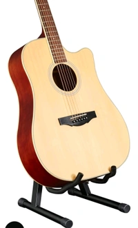 Electric, Bass, Acoustic Guitar Folding Stand - Black