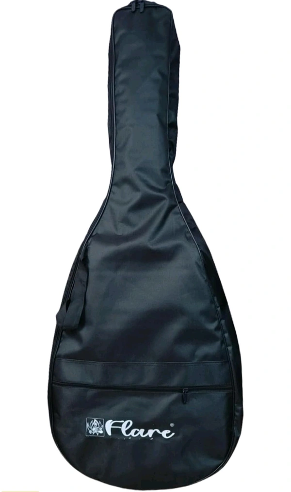 
FLARE Padded Guitar Bag with Single Big Pocket (Black) - Black