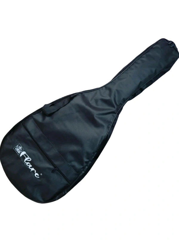 
FLARE Padded Guitar Bag with Single Big Pocket (Black) - Black