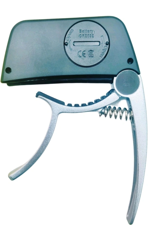 Flare 2 in1 Guitar and Ukulele Chromatic Tuner cum Capo for Professional Use, Guitar Capo and Tuner (Silver)