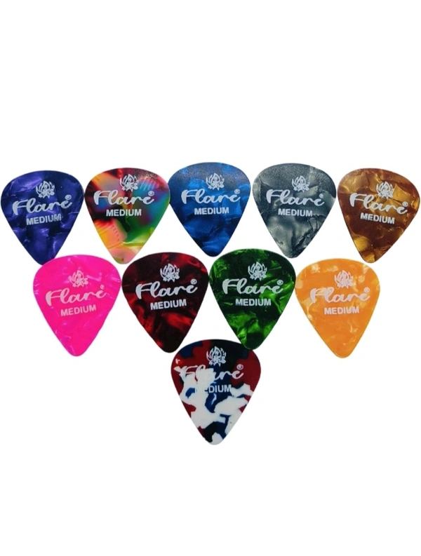 Flare Colorful Celluloid Guitar Picks Plectrums for Guitar, Ukulele 0.46mm Pack of 10
55%
off
