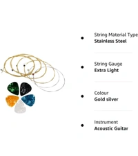 Guitar Pick (Combo 5) guitar tuner, string set, pick holder, guitar picks, guitar capo
31%
off

