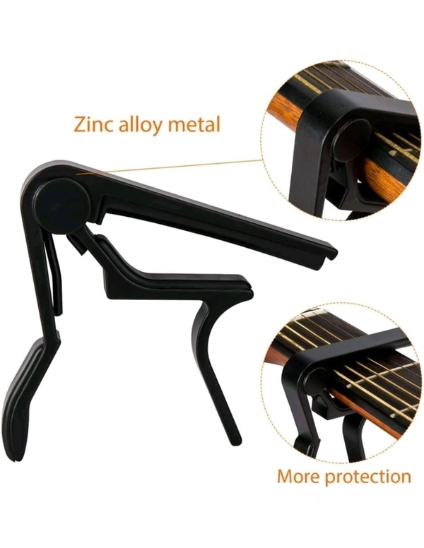 Kaspar Guitar Capo for Acoustic Guitar One Handed Trigger Guitar Capo Acoustic 6 String Quick Change Alloy Metal Capo for Ukulele Electric Guitar Banjo Mandolin Bass

