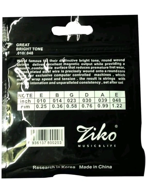 ZIKO Acoustic Guitar String. Extra Light.