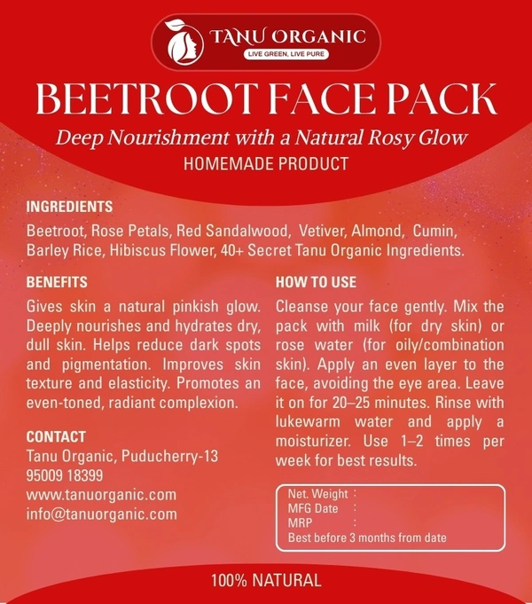 Beetroot Face Pack - 50g
