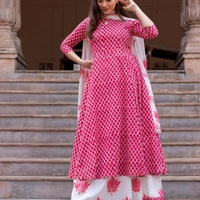 Stylish double layer kurti with dupatta - M