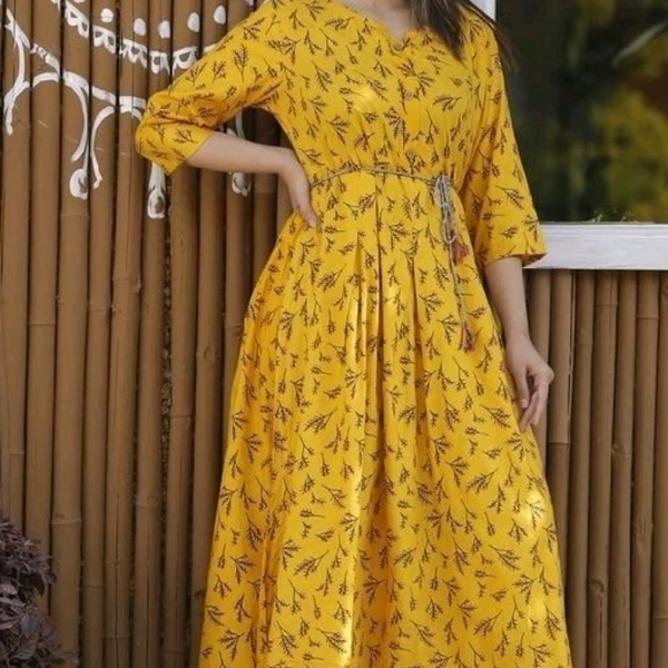VASTREMATE Women Maternity comfort Yellow Kurti  - XXL