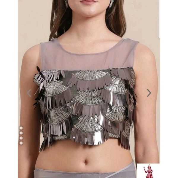 VASTREMATE Grey & Brown Dual Tone Shimmer Colourblocked Ready To Wear Saree - Free size