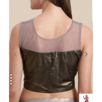 VASTREMATE Grey & Brown Dual Tone Shimmer Colourblocked Ready To Wear Saree - Free size