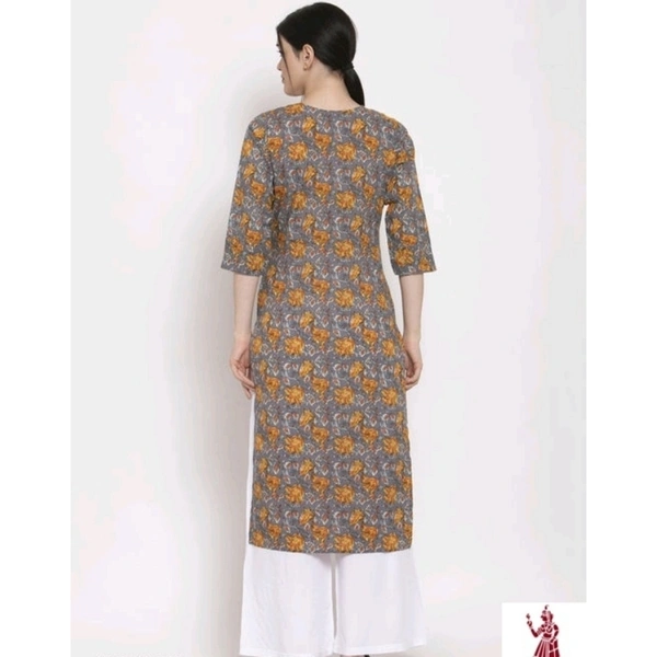 VASTREMATE Women Cotton Printed Straight Kurti - M