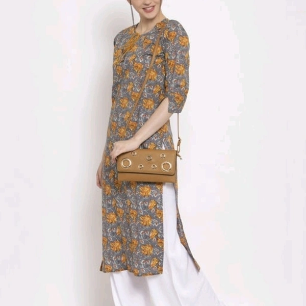 VASTREMATE Women Cotton Printed Straight Kurti - M