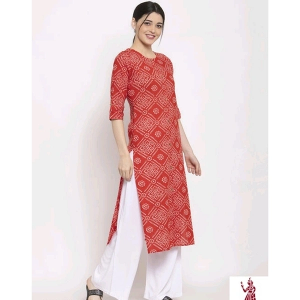 VASTREMATE Women Cotton Printed Straight Kurti - S