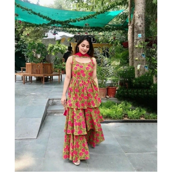 VASREMATE Stylish Top & Stylish Sarara With Dupatta Sets - XL