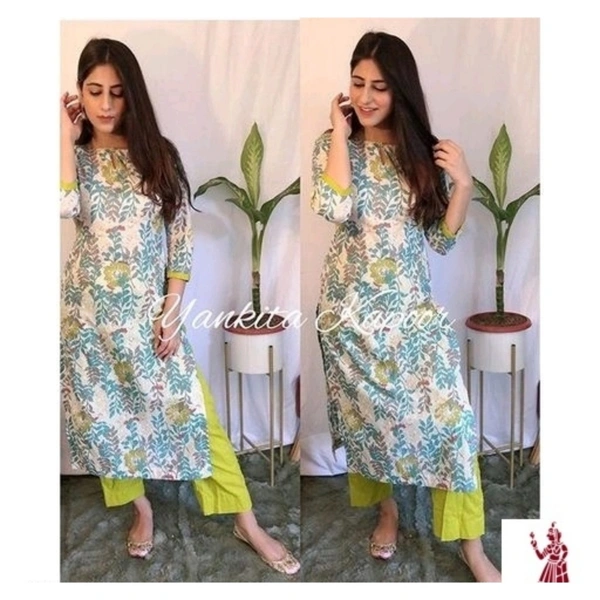 VASTREMATE Green Plazzo Kurta Set - XL