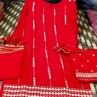 Daily Wear Stylish Kurti Set With Sharrara - L
