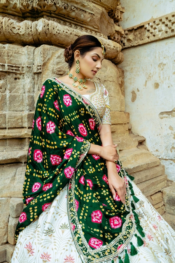 Embroided Lahenga  - Unstitched