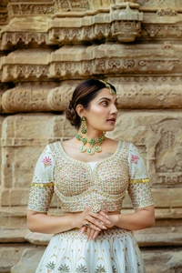 Embroided Lahenga  - Unstitched