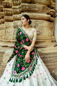 Embroided Lahenga  - Unstitched
