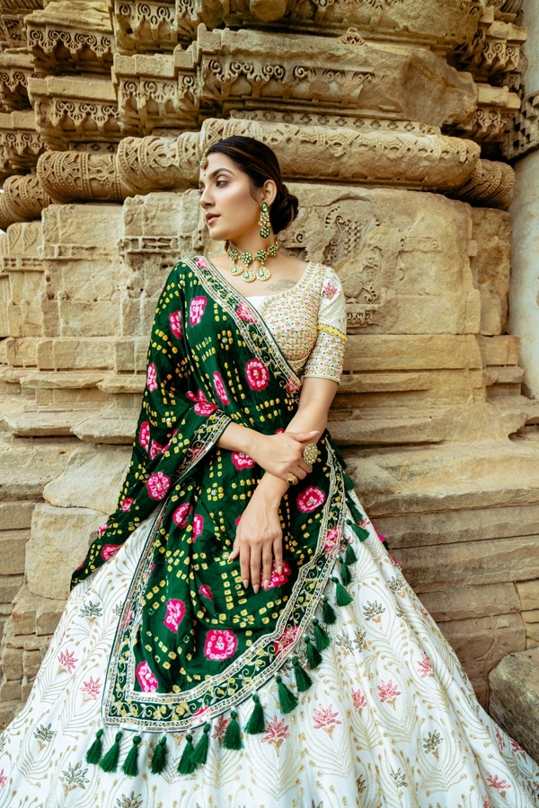 Embroided Lahenga  - Unstitched