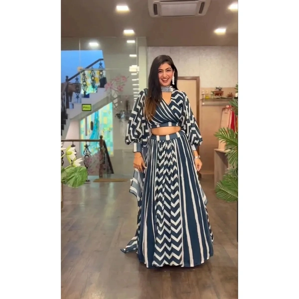 Embroided Lahenga  - Free Size