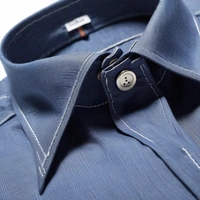 Regular Fit Linen Shirt - L, Indigo Blue