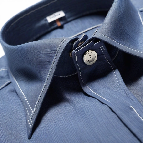 Regular Fit Linen Shirt - L, Indigo Blue