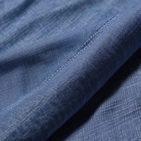 Regular Fit Linen Shirt - L, Indigo Blue