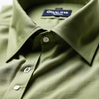 Regular Fit Linen Shirt - L, Olive
