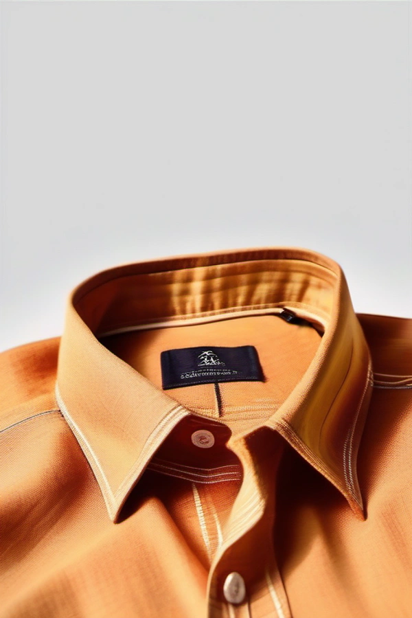 Regular Fit Linen Shirt - L, Web Orange