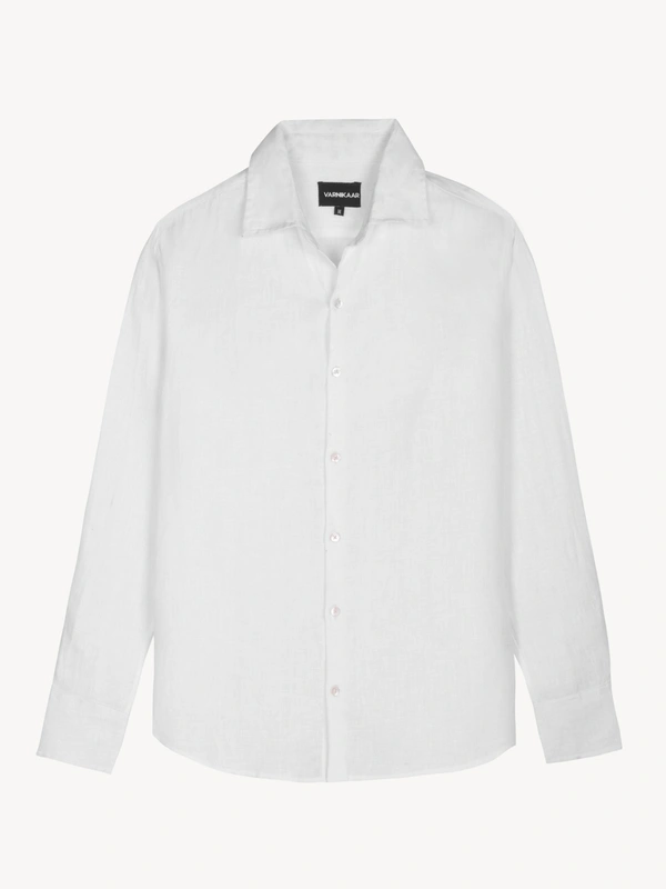 White Serenity European Linen Shirt