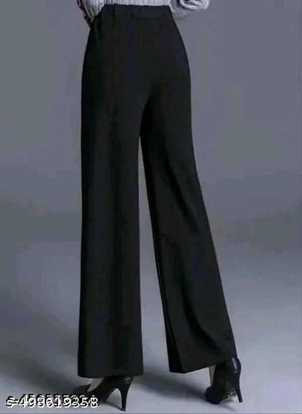 Designer Girls and Women's High Rise Trouser/Pant - Black, M
