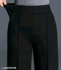 Designer Girls and Women's High Rise Trouser/Pant - Black, S