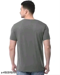 Trendy Men round neck Tshirt - gray, XL