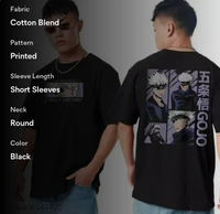 Mens Oversized Cotton Blend Tshirt - Black, L