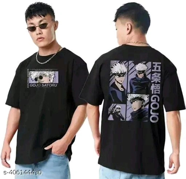 Mens Oversized Cotton Blend Tshirt - Black, XL