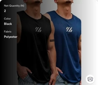 Men's Round Neck Gym Vest / Men Regular Fit Gym Vest / Men Vest Com... - XXL