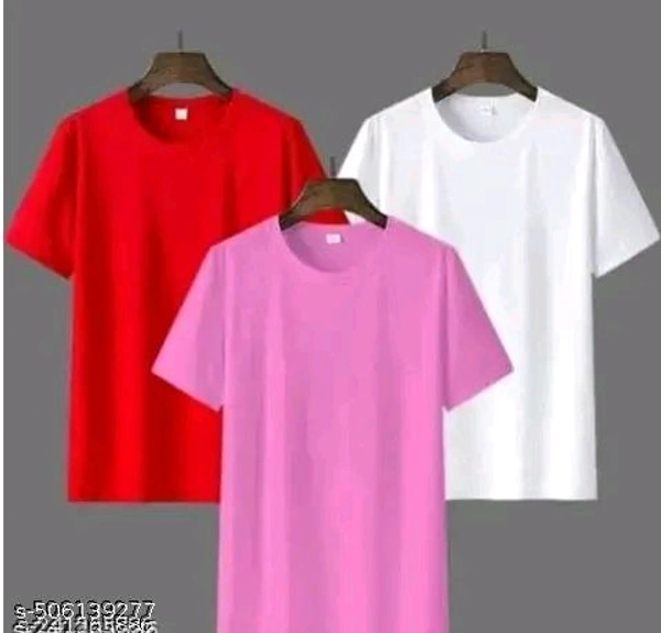 TREND SKY Men 3 Piece Combo Half Sleeve Tshirt - S