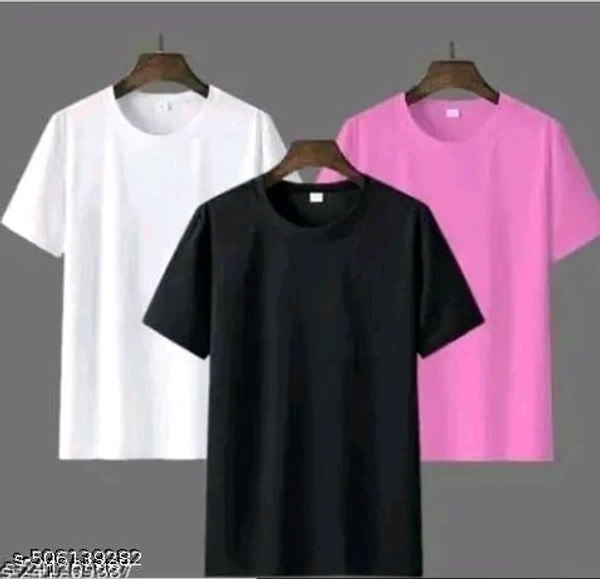 TREND SKY Men 3 Piece Combo Half Sleeve Tshirt - S