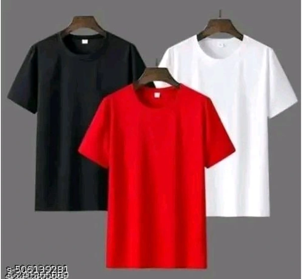 TREND SKY Men 3 Piece Combo Half Sleeve Tshirt - XL