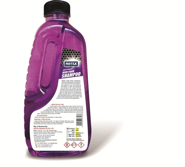 Rotex Products Private Limited Rotex High Foam Shampoo 1 ltr - FREE, Blush