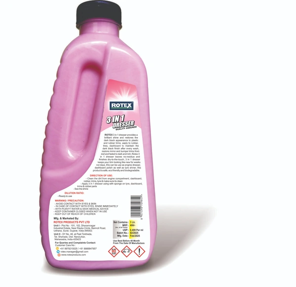 Rotex Products Private Limited Rotex 3IN1 Dresser 1ltr - Free, Red Violet
