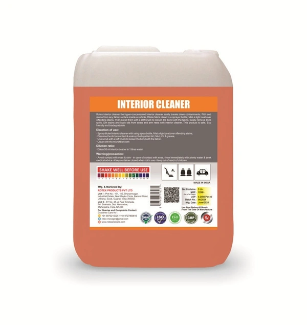 Rotex Products Private Limited Rotex Interior Cleaner 5ltr - Free, Christine