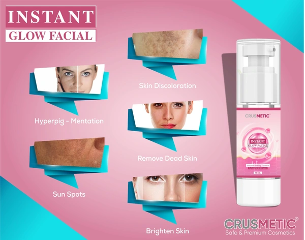 Instant Glow Facial - Parlour Vala Glow Ab Ghar Par, Sirf 5 Minute Mai! - 30 ml