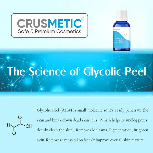 Crusmetic Glycolic Peel 35% - Exfoliate & Brighten Formula