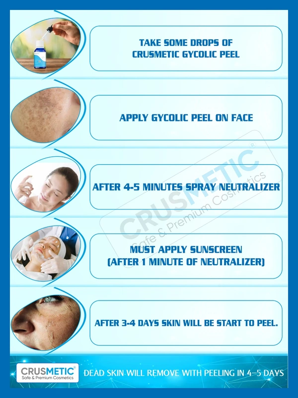 Crusmetic Glycolic Peel 35% - Exfoliate & Brighten Formula