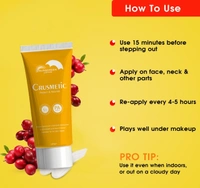 Crusmetic Sunscreen SPF 50 PA++ UVA/UVB for Broad Spectrum | Sun Protection with Glowing Skin | No White Cast | For All Skin Types (Oily, Dry, Acne-prone) | For Men & Women (100gm)