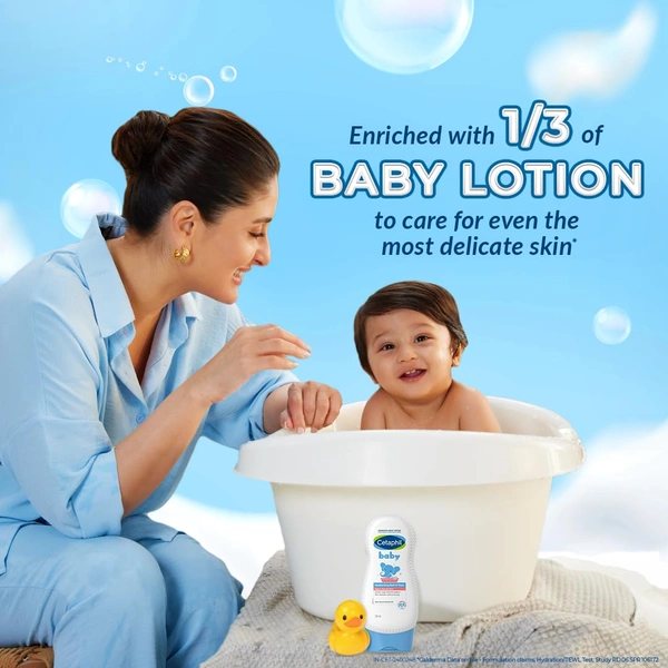 Cetaphil Baby Moisturising Bath & Wash 230ml | With Aloe Vera & Almond Oil | Gentle, Soap Free | Paraben Free | Baby's Delicate Skin | Dermatologist-tested