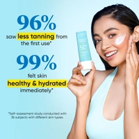 Dot & Key Blueberry Hydrate Barrier Repair Sunscreen SPF 50+,Pa++++ | For Dry & Sensitive Skin | With 6 UV filters | Non - Greasy Finish | Broad Spectrum | Fragrance Free | No White Cast | Long Lasting Moisture | Tanning & Sunburn | 50g